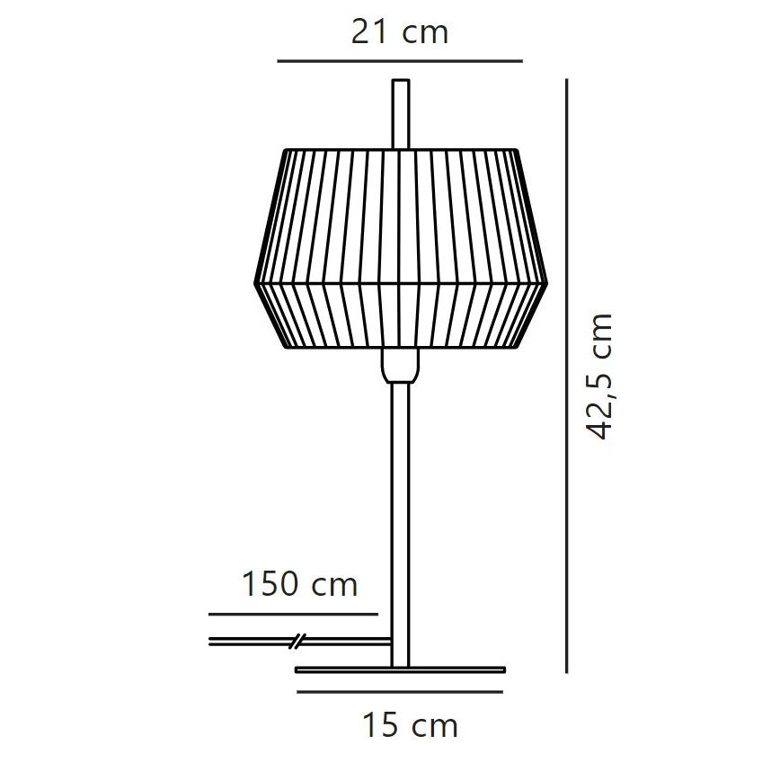 Nordlux - Bordlampe DICTE 1xE14/40W/230V beige/sort