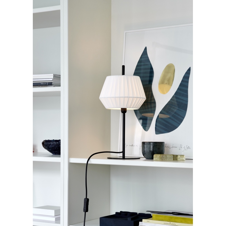 Nordlux - Bordlampe DICTE 1xE14/40W/230V hvid/sort