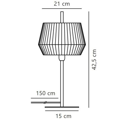 Nordlux - Bordlampe DICTE 1xE14/40W/230V hvid/sort