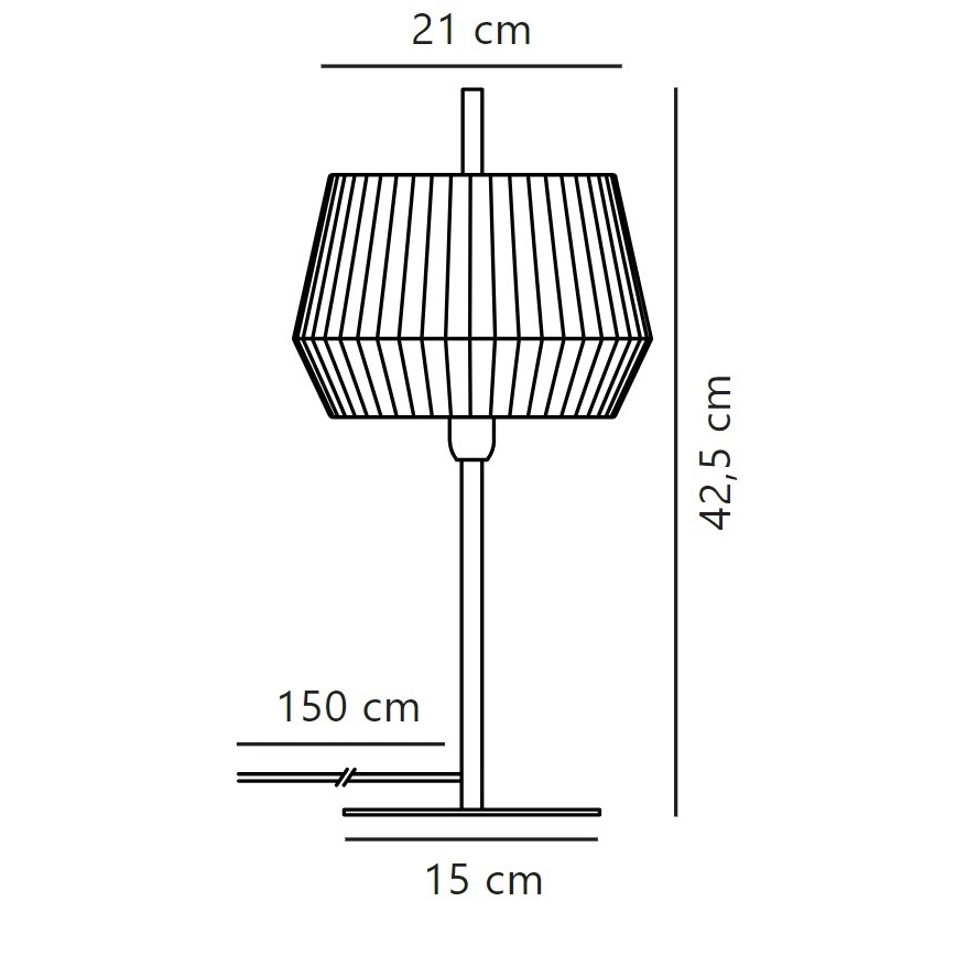 Nordlux - Bordlampe DICTE 1xE14/40W/230V hvid/sort