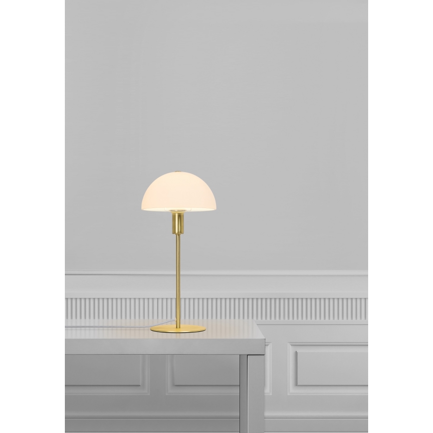 Nordlux - Bordlampe ELLEN 1xE14/40W/230V guldfarvet/hvid