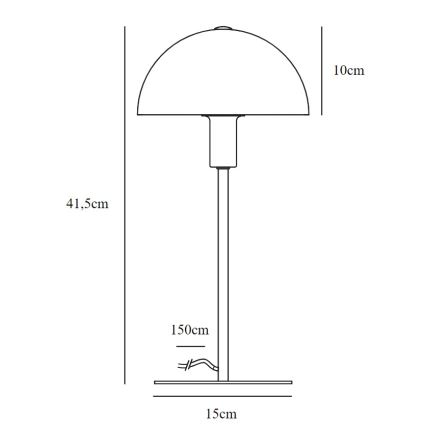Nordlux - Bordlampe ELLEN 1xE14/40W/230V guldfarvet/hvid