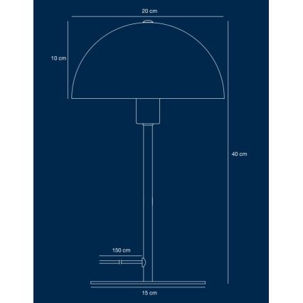 Nordlux - Bordlampe ELLEN 1xE14/40W/230V guldfarvet/sort