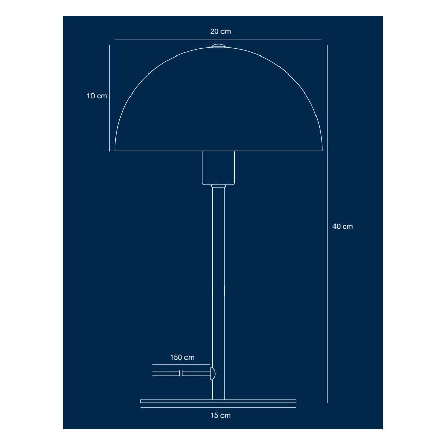 Nordlux - Bordlampe ELLEN 1xE14/40W/230V guldfarvet/sort