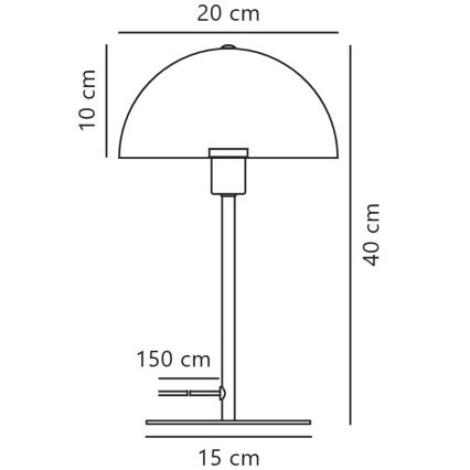 Nordlux - Bordlampe ELLEN 1xE14/40W/230V hvid