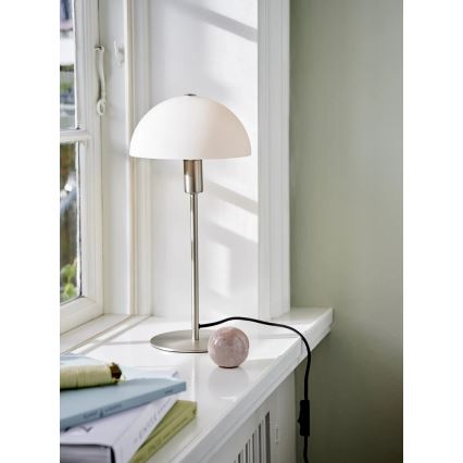 Nordlux - Bordlampe ELLEN 1xE14/40W/230V mat krom/hvid