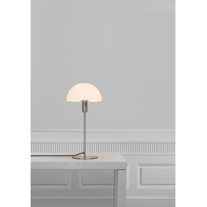 Nordlux - Bordlampe ELLEN 1xE14/40W/230V mat krom/hvid