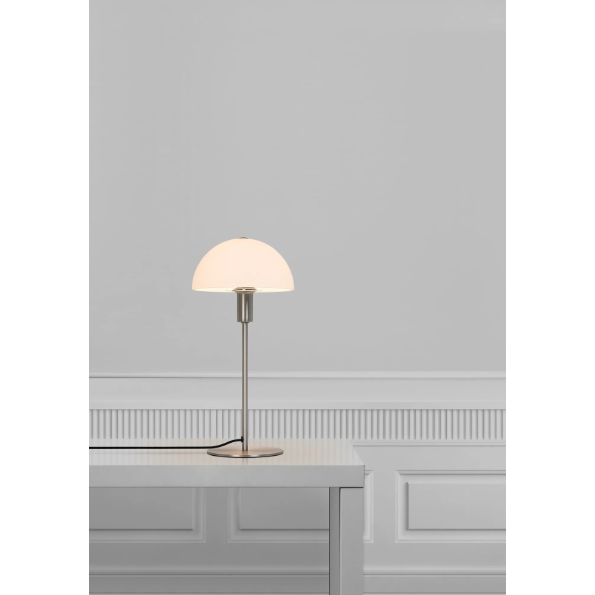 Nordlux - Bordlampe ELLEN 1xE14/40W/230V mat krom/hvid