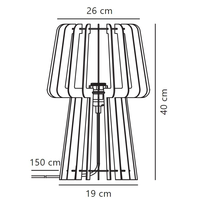 Nordlux - Bordlampe GROA 1xE27/40W/230V