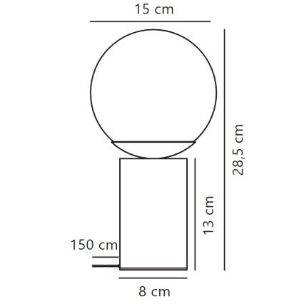 Nordlux - Bordlampe LILLY 1xE14/25W/230V marmor/brun