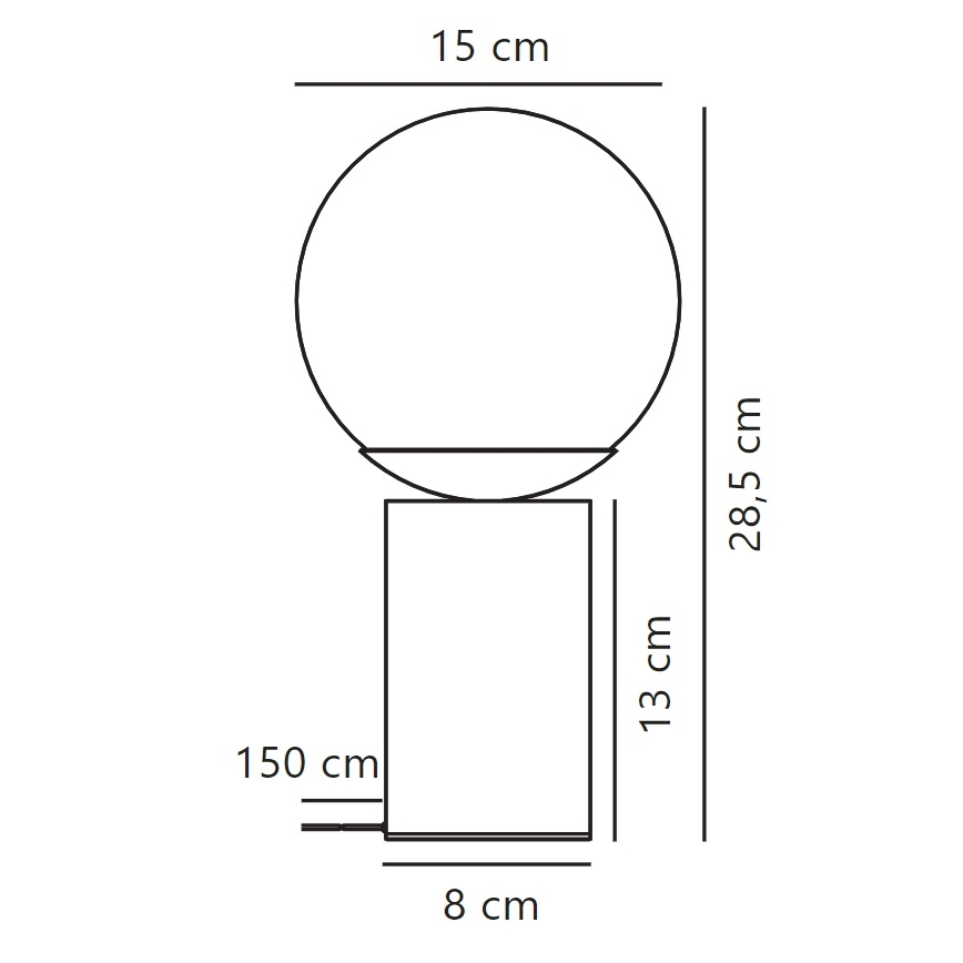 Nordlux - Bordlampe LILLY 1xE14/25W/230V marmor/brun