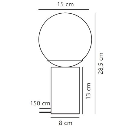 Nordlux - Bordlampe LILLY 1xE14/25W/230V marmor/grå