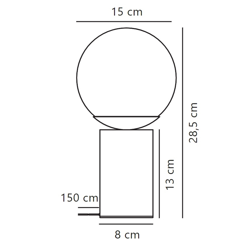 Nordlux - Bordlampe LILLY 1xE14/25W/230V marmor/grå