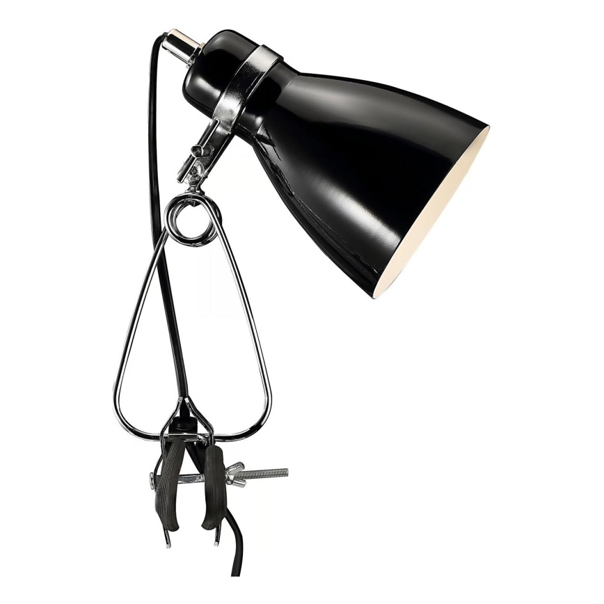 Nordlux - Bordlampe med klemme CYCLONE 1xE14/15W/230V sort