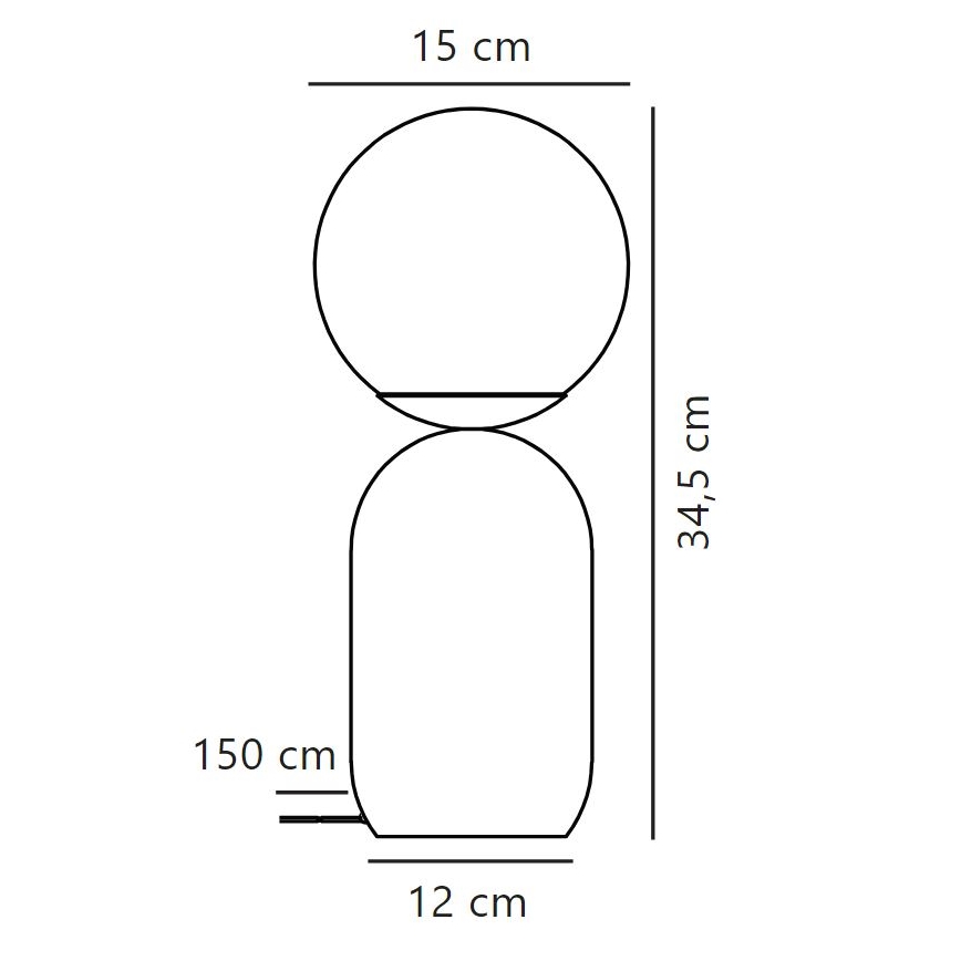 Nordlux - Bordlampe NOTTI 1xE14/25W/230V grå