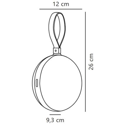 Nordlux - Bærbar LED lampe genopladelig LED/1W/3,7V IP54 gul