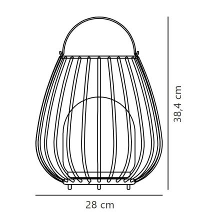Nordlux - Bærbar LED udendørslampe dæmpbar JIM TO-GO LED/3W/3,7V IP54 5000 mAh sort