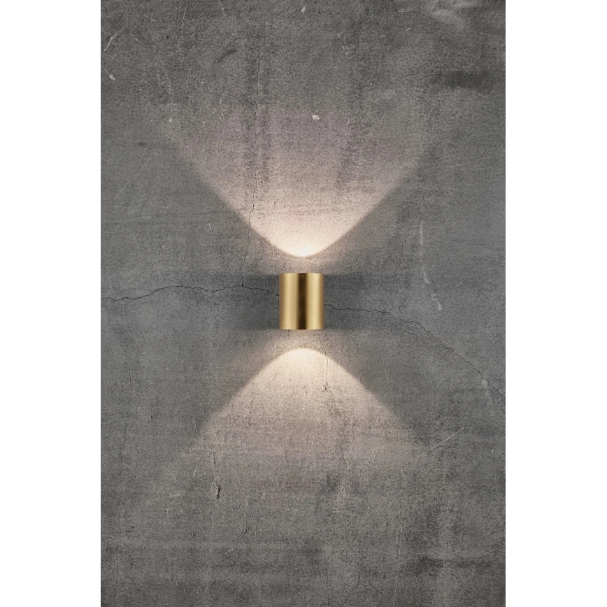 Nordlux - CANTO LED udendørs væglampe 2xLED/5,5W/230V IP44 guld
