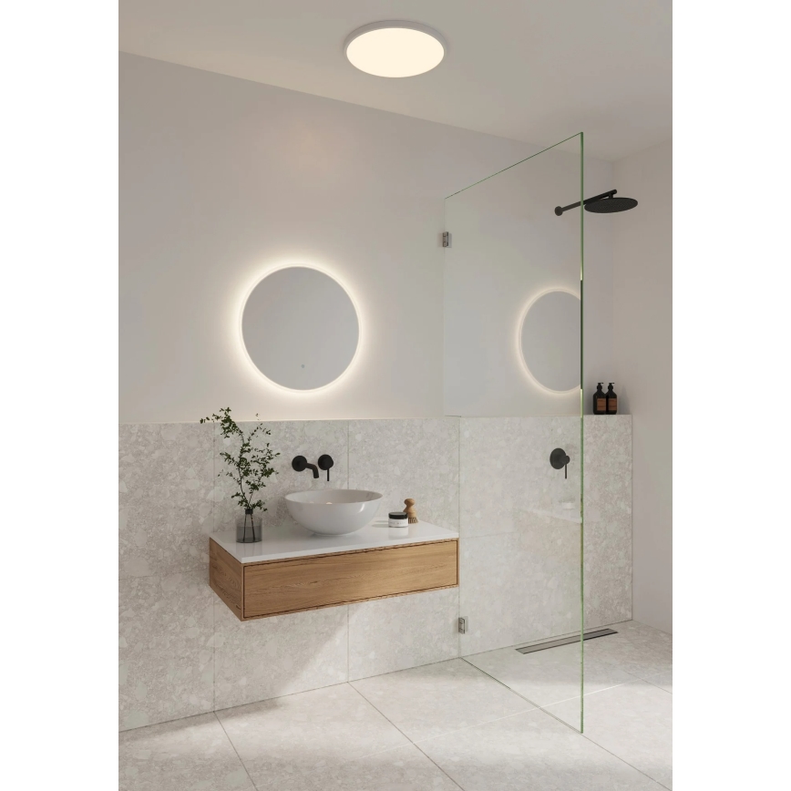Nordlux - LED-badeværelsesspejl med integreret baggrundsbelysning DOVINA LED/20W/230V 4000K Ø 60 cm IP44