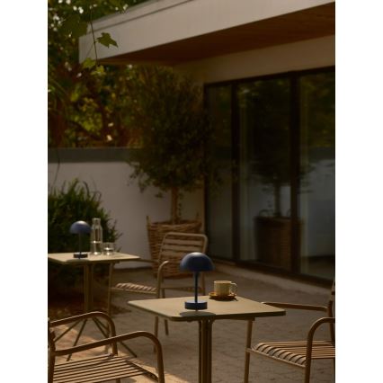 Nordlux - LED-dæmpbar genopladelig berøringsbetjent udendørs bordlampe ELLEN LED/2,8W/3,7V 2200 mAh IP44 blå