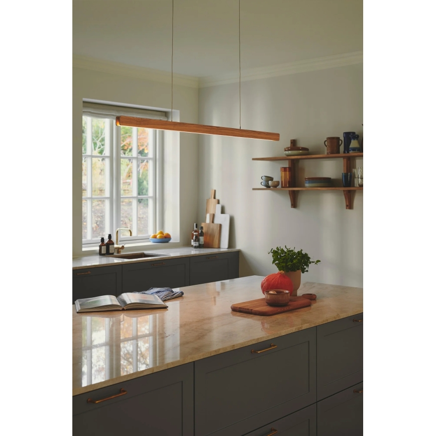 Nordlux - LED dæmpbar pendel på wire ILGAS LED/47W/230V 3000K beige/hvid/asketræ