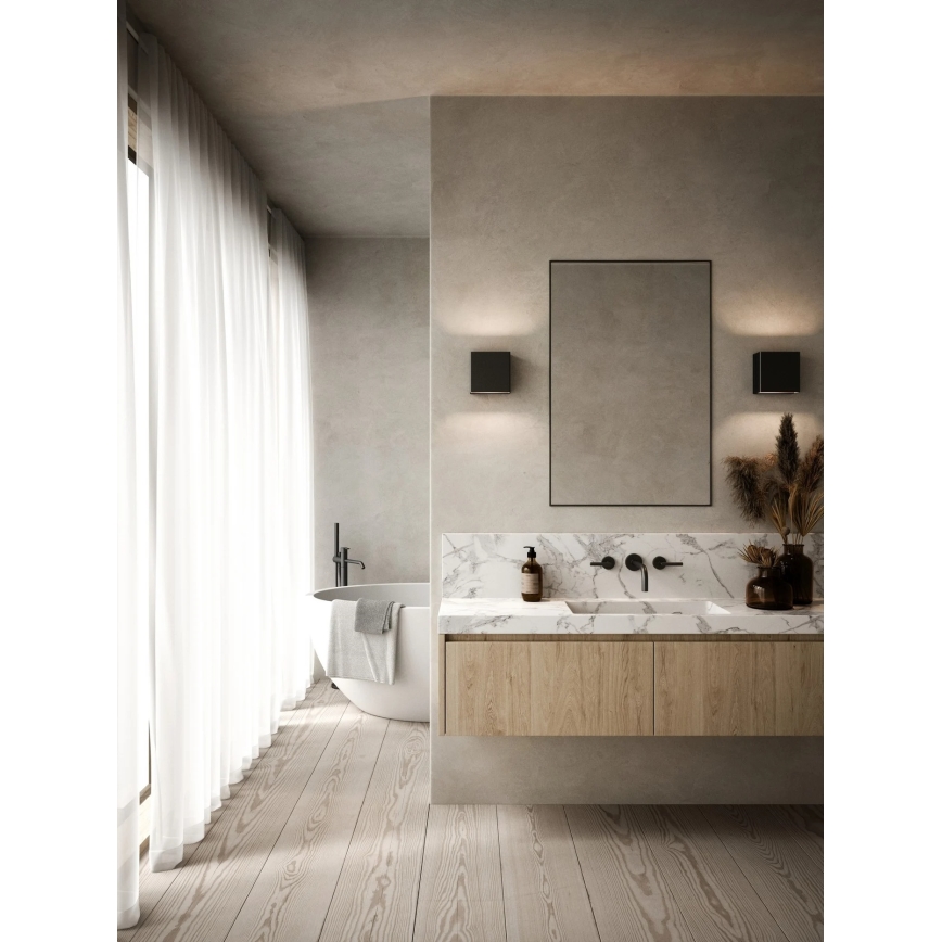 Nordlux - TURN LED, dæmpbar udendørs væglampe, 13,8W, 230V, IP54, sort