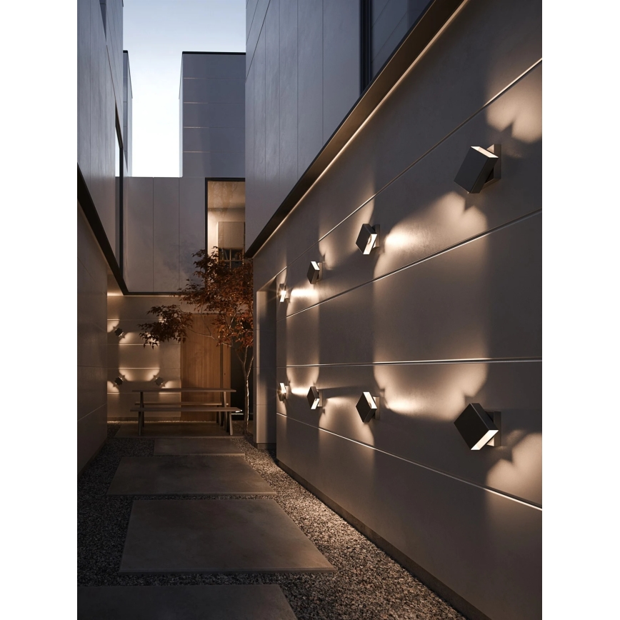Nordlux - TURN LED, dæmpbar udendørs væglampe, 13,8W, 230V, IP54, sort