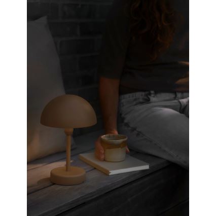 Nordlux - LED dæmpbar genopladelig udendørs bordlampe ELLEN LED/2,8W/3,7V IP44 2200 mAh brun