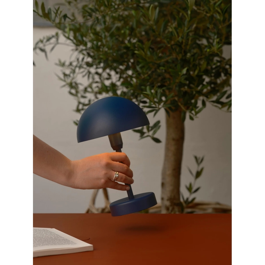 Nordlux - ELLEN LED/2,8W/3,7V IP44 — dæmpbar, genopladelig berøringsbetjent udendørs bordlampe, blå