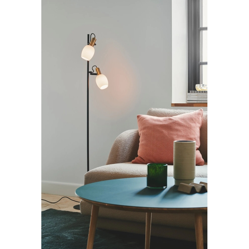 Nordlux - Gulvlampe ARILD 2xE14/40W/230V sort