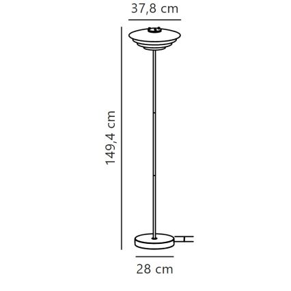 Nordlux - Gulvlampe BRETAGNE 1xG9/25W/230V antracit