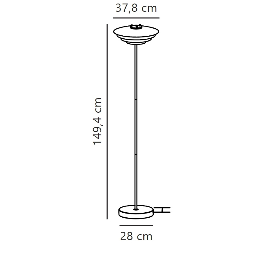 Nordlux - Gulvlampe BRETAGNE 1xG9/25W/230V antracit
