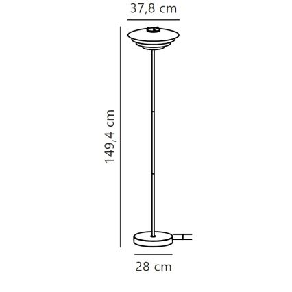 Nordlux - Gulvlampe BRETAGNE 1xG9/25W/230V hvid