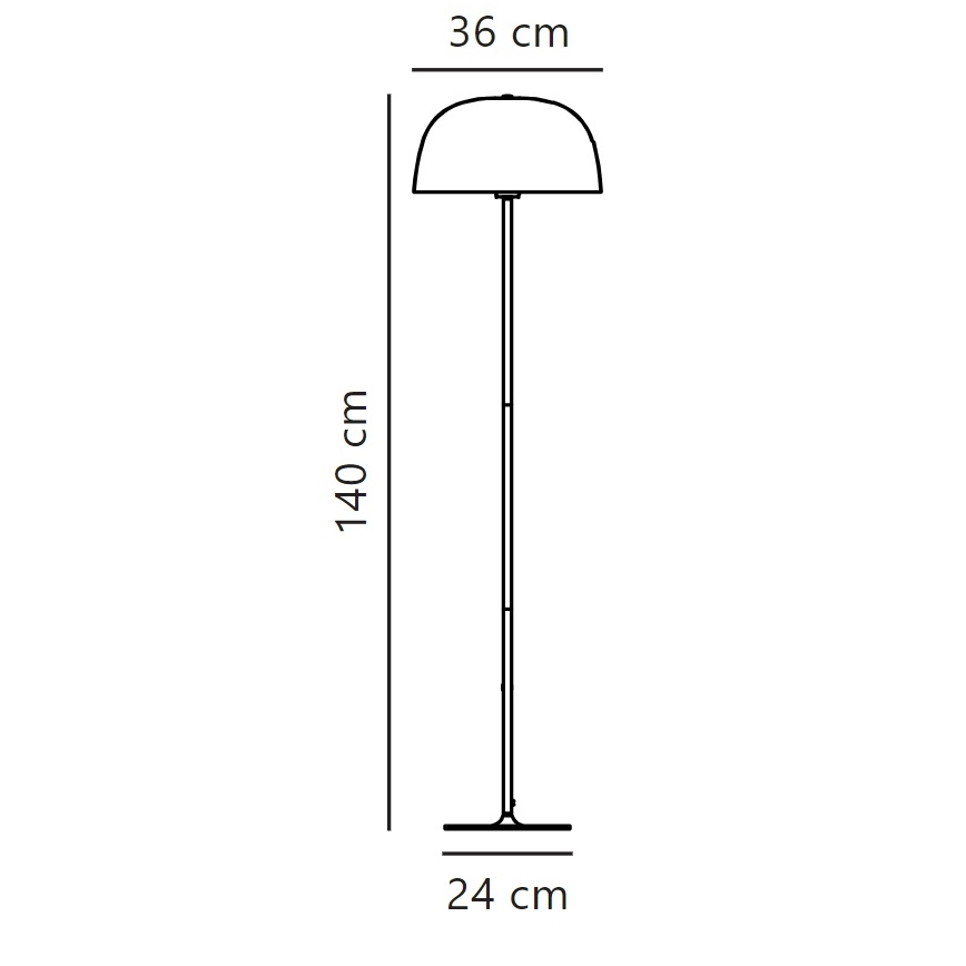 Nordlux - Gulvlampe CERA 1xE27/60W/230V guldfarvet