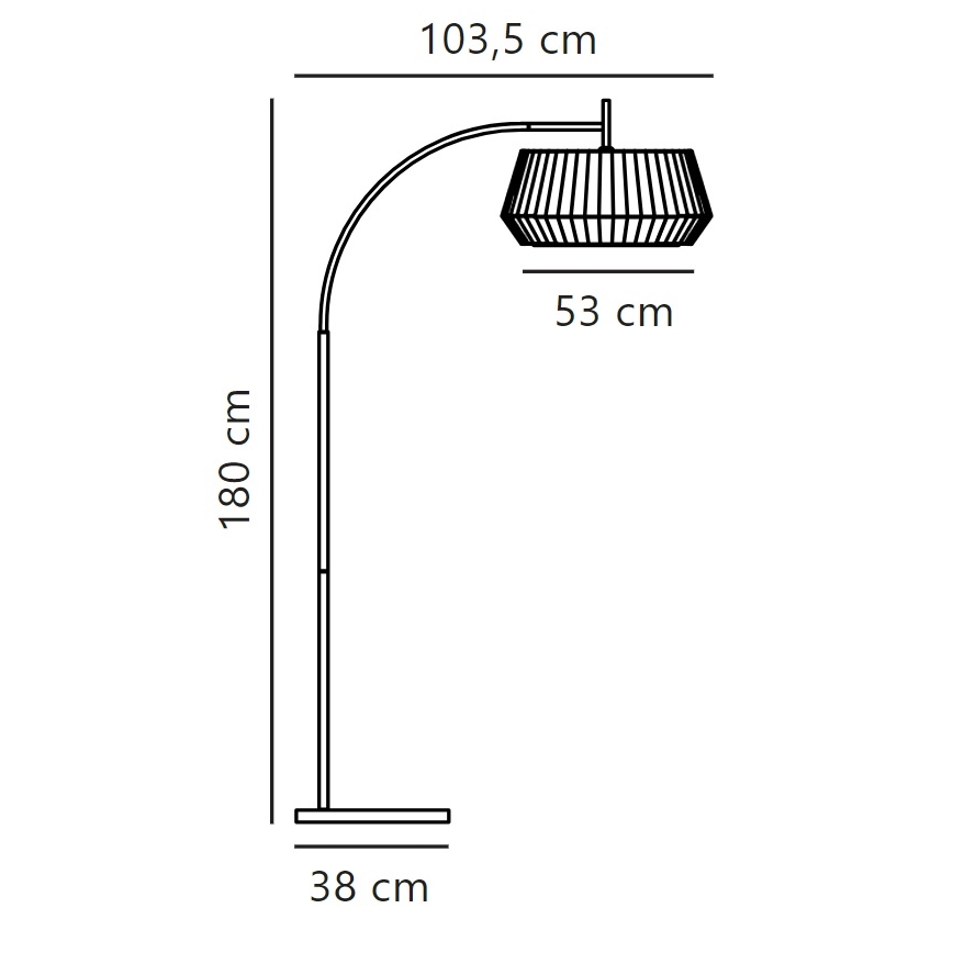 Nordlux - Gulvlampe DICTE 1xE27/60W/230V sort/beige