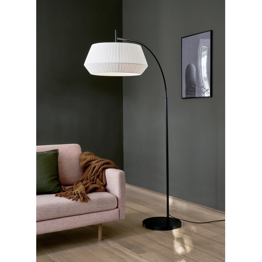Nordlux - Gulvlampe DICTE 1xE27/60W/230V sort/hvid