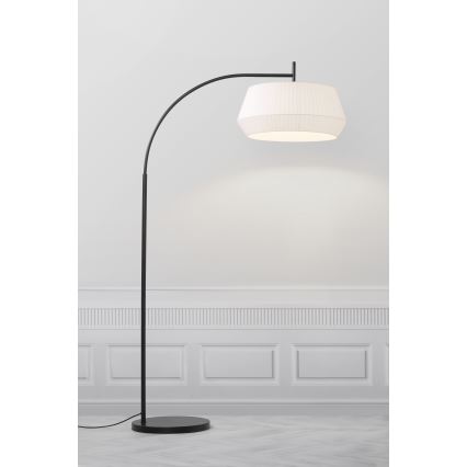 Nordlux - Gulvlampe DICTE 1xE27/60W/230V sort/hvid