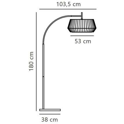 Nordlux - Gulvlampe DICTE 1xE27/60W/230V sort/hvid