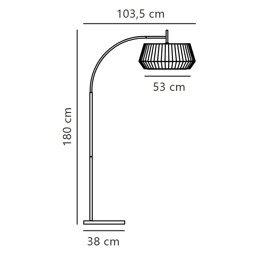 Nordlux - Gulvlampe DICTE 1xE27/60W/230V sort/hvid