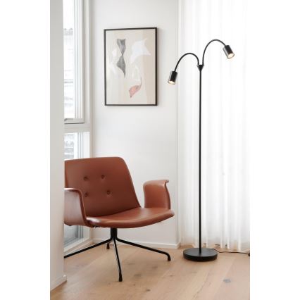 Nordlux - Gulvlampe EXPLORE 2xGU10/7W/230V sort