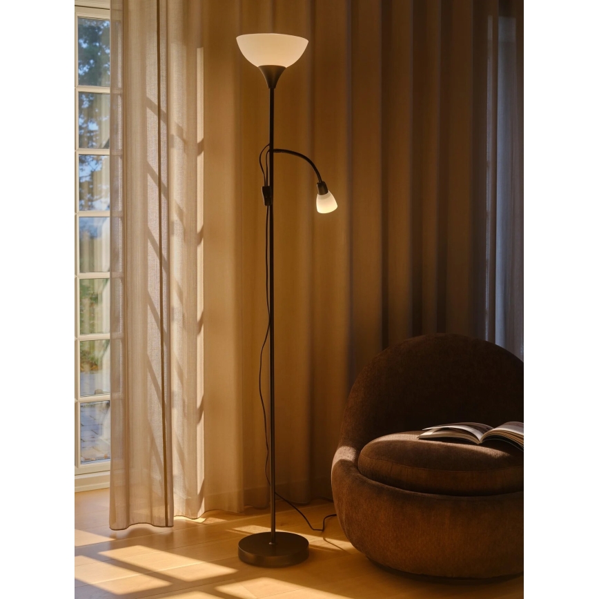 Nordlux - Gulvlampe LAURIA 1xE27/40W/230V + 1xE14/15W
