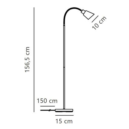 Nordlux - Gulvlampe MOLLI 1xE14/25W/230V
