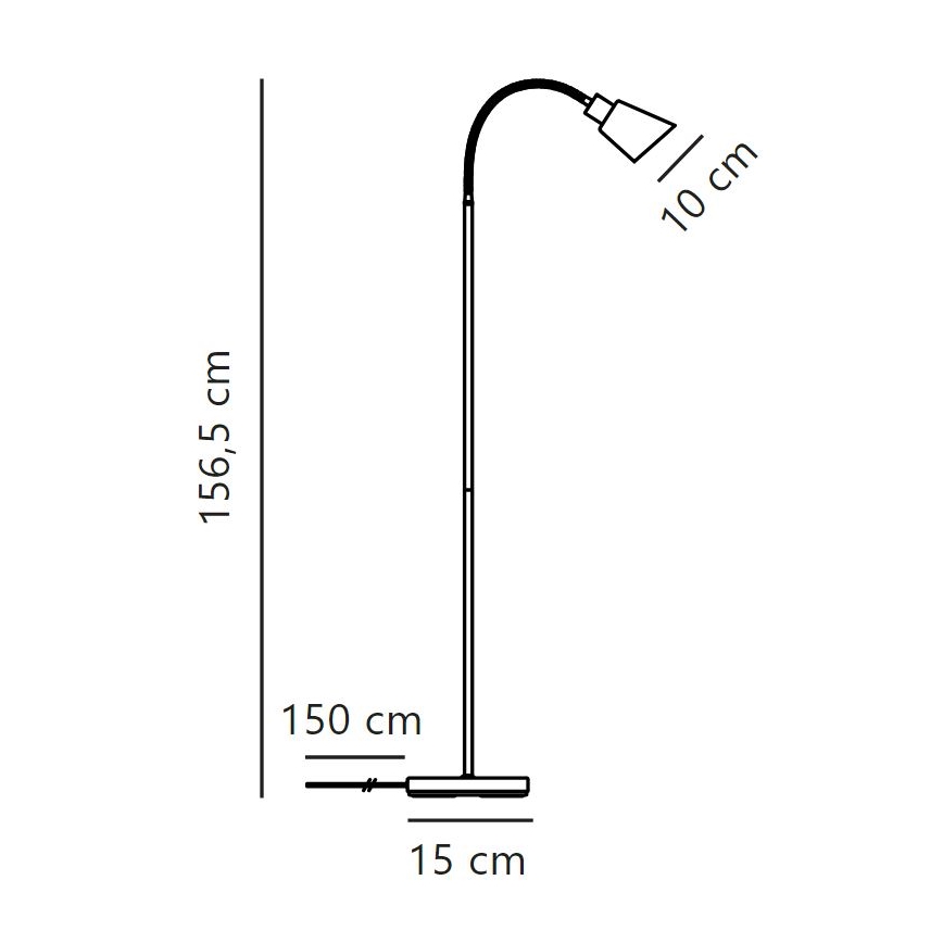 Nordlux - Gulvlampe MOLLI 1xE14/25W/230V