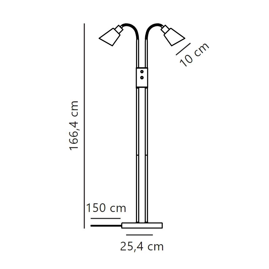 Nordlux - Gulvlampe MOLLI 2xE14/25W/230V