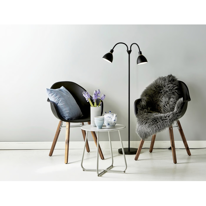 Nordlux - Gulvlampe RAY 2x E14/25W/230V sort