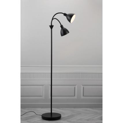 Nordlux - Gulvlampe RAY 2x E14/25W/230V sort