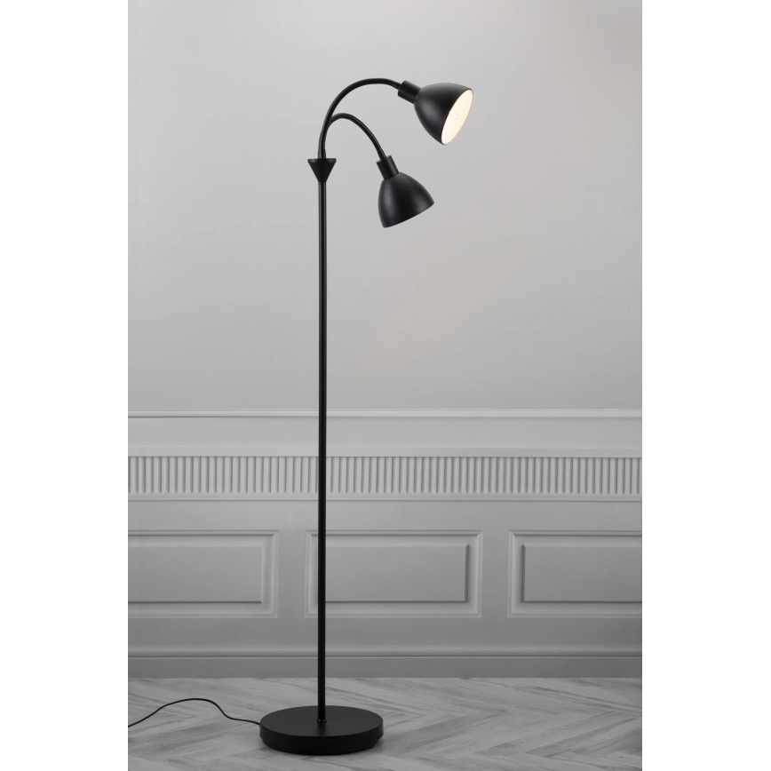 Nordlux - Gulvlampe RAY 2x E14/25W/230V sort