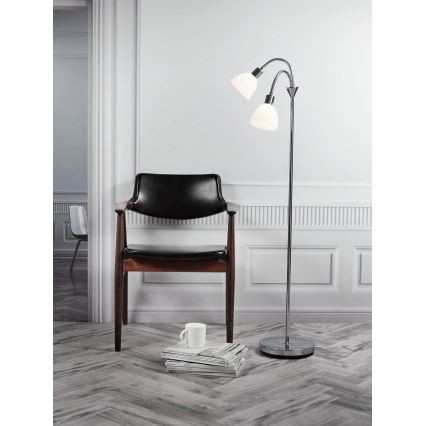 Nordlux - Gulvlampe RAY 2xE14/25W/230V blank krom