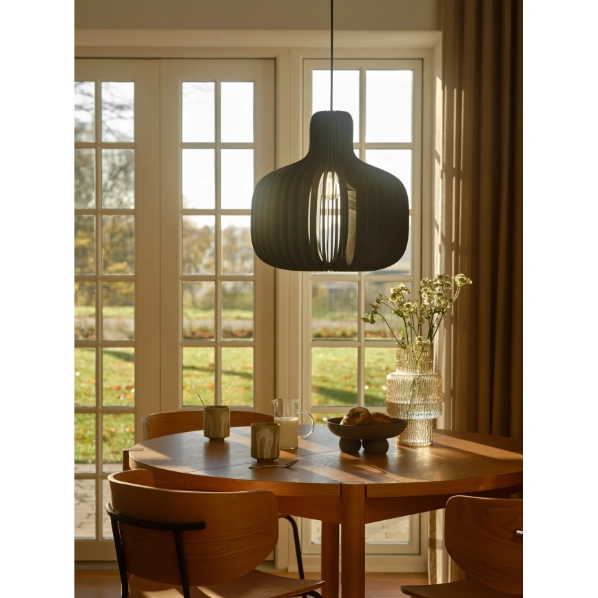 Nordlux - HAZO pendel på kabel 1xE27/60W/230V, sort