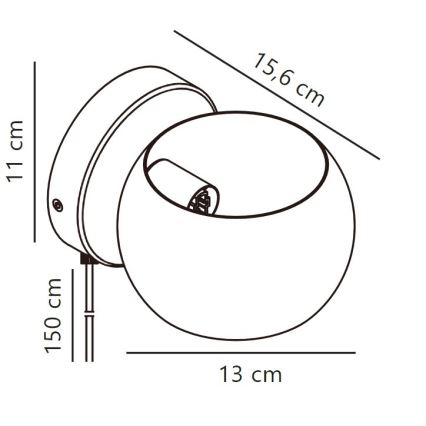 Nordlux - Justerbar væ spotlampe BELIR 1xG9/5W/230V beige